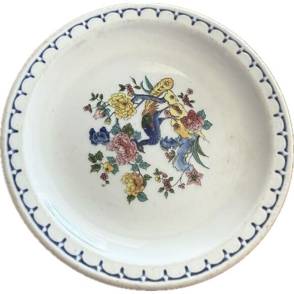 Vintage Syracuse China Peacock Plate - Econo-Rim, Collectible Dinnerware - Picture 1 of 7